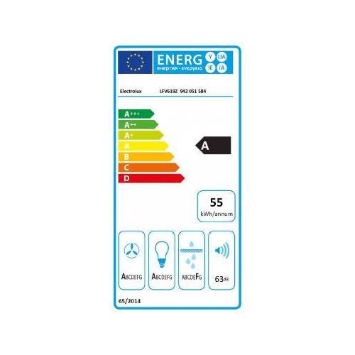 ELECTROLUX Juodos matinės spalvos 90 cm pločio kamino tipo gartraukis Electrolux LFV619Z 469,00 €
