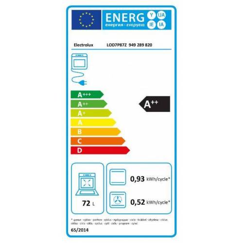 ELECTROLUX Juodos spalvos orkaitė su pirolize ir garų funkcija Electrolux LOD7P87Z 549,00 €