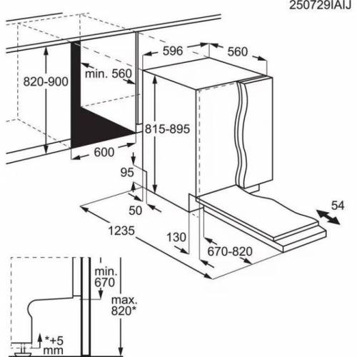 AEG Įmontuojama indaplovė 60 cm su pakeliamu stalčiumi AEG GI8200X5TN 949,00 €