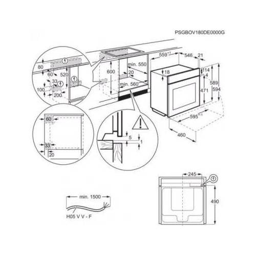 AEG El.orkaitė su pirolize ir daliniu garu AEG TA5PB53APB 589,00 €