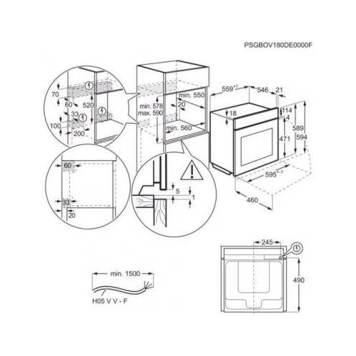 AEG El.orkaitė su pirolize ir daliniu garu AEG TA5PB53APB 589,00 €