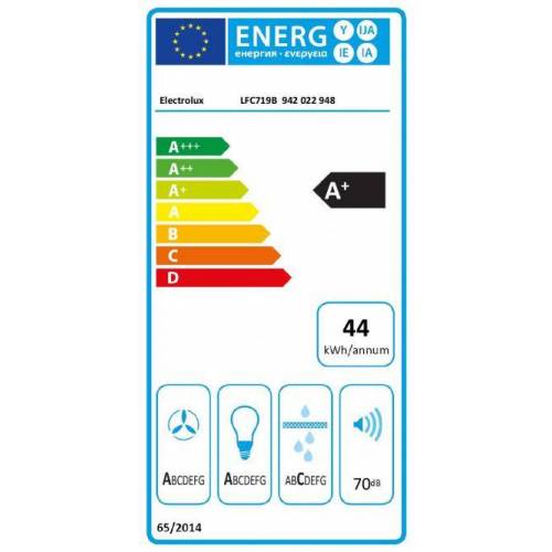 ELECTROLUX 90 cm pločio juodos spalvos kamino tipo gartraukis Electrolux LFC719B 325,00 €