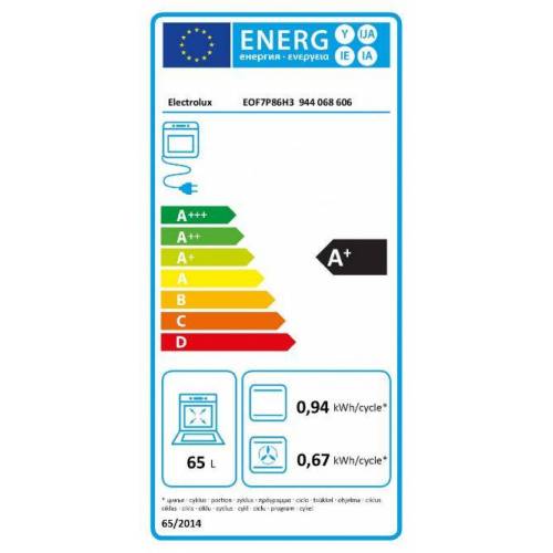 ELECTROLUX Juodos spalvos orkaitė su pirolize Electrolux EOF7P86H3 435,00 €