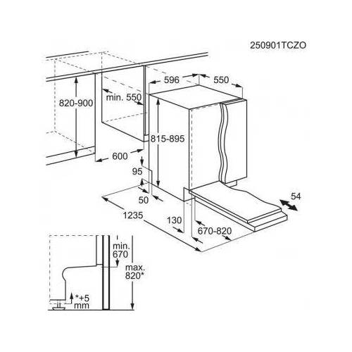 AEG 60 cm. pločio įmontuojama indaplovė AEG GI9200B2SN 679,00 €