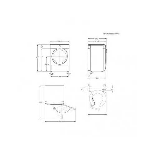 ELECTROLUX Džiovyklė su šilumos siurbliu Electrolux EW9D4854K1E 825,00 €