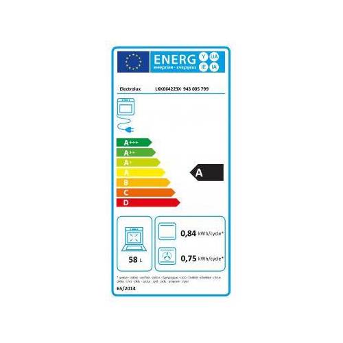 ELECTROLUX 60cm pločio ner.plieno spalvos dujinė viryklė su el. orkaite Electrolux LKK664223X 475,00 €