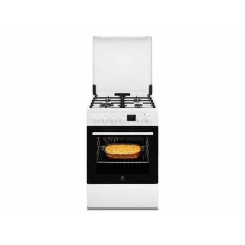 ELECTROLUX 60 cm pločio dujinė viryklė su elektrine orkaite Electrolux LKK664222W 450,00 €