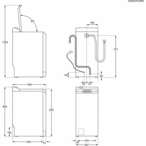 ELECTROLUX Iš viršaus pakraunama skalbyklė Electrolux EW6T106E 425,00 €