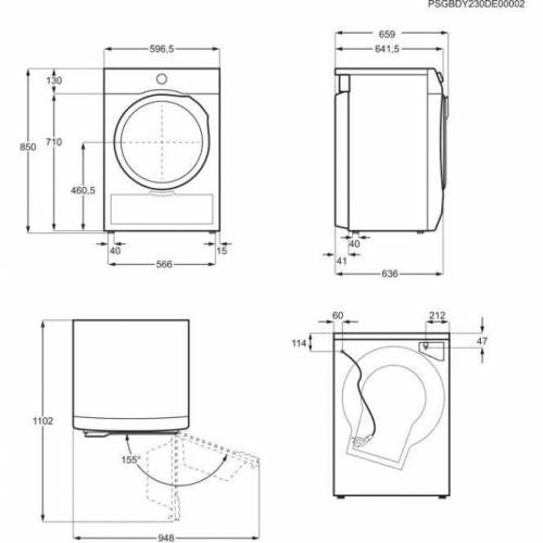 ELECTROLUX Džiovyklė su šilumos siurbliu Electrolux EW7D31BVCE 675,00 €