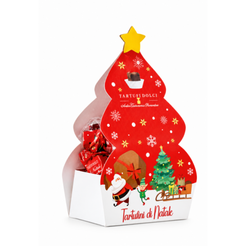 Antica Torroneria Piemontese ANTICA TORRONERIA PIEMONTESE šokoladiniai triufeliai Tartufini Red Box “Alberello” 180 g 16,99 €