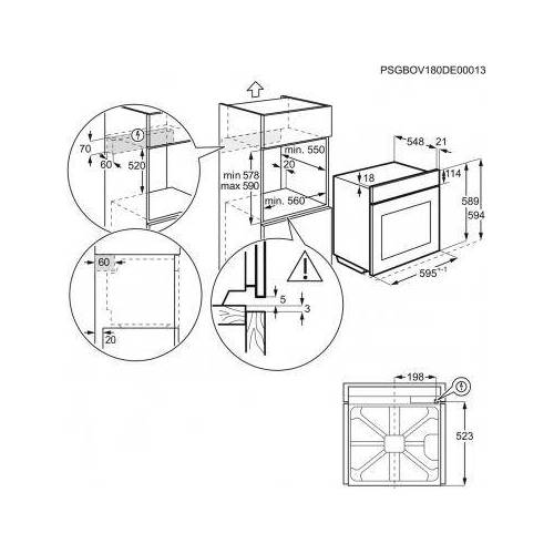 ELECTROLUX Juodos spalvos orkaitė Electrolux EOD5C50Z 369,00 €
